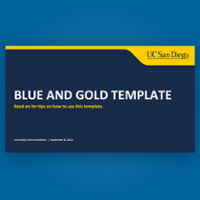 Calibri PowerPoint Template (Blue and Gold)